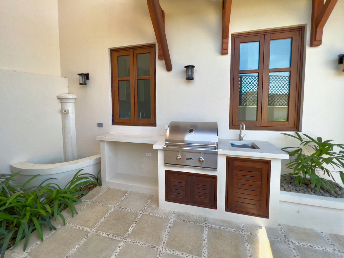 Gas grill and fountain